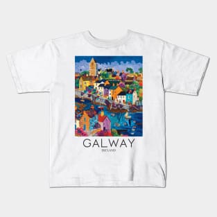 A Pop Art Travel Print of Galway - Ireland Kids T-Shirt